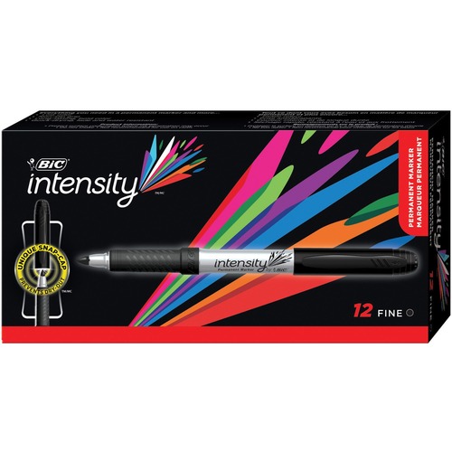 INTENSITY PERMANENT MARKER, FINE BULLET TIP, TUXEDO BLACK, DOZEN