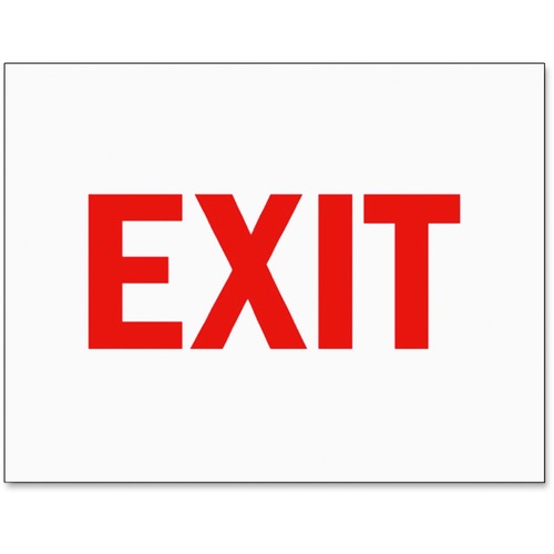 Safety Sign Inserts-Exit, 6/PK, Red