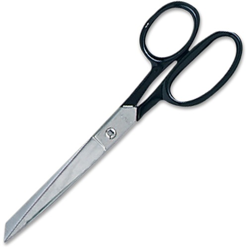 HOT FORGED CARBON STEEL SHEARS, 8" LONG, 3.88" CUT LENGTH, BLACK STRAIGHT HANDLE