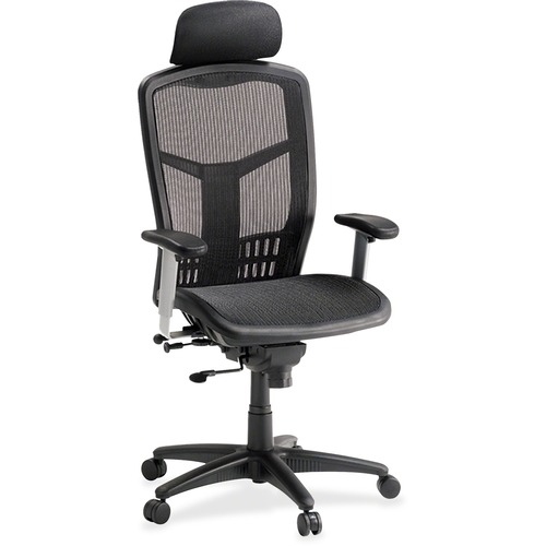 High Back Chair, Mesh, 28-1/2"x28-1/2"x51", Black