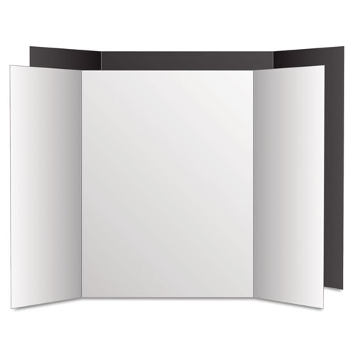 Too Cool Tri-Fold Poster Board, 36 X 48, Black/white, 6/pk