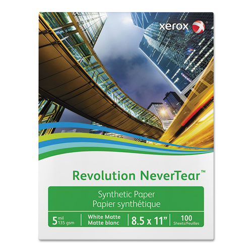 Revolution Nevertear, 98 Bright, 8 Mil, 8.5" X 11", White, 500 Sheets/carton