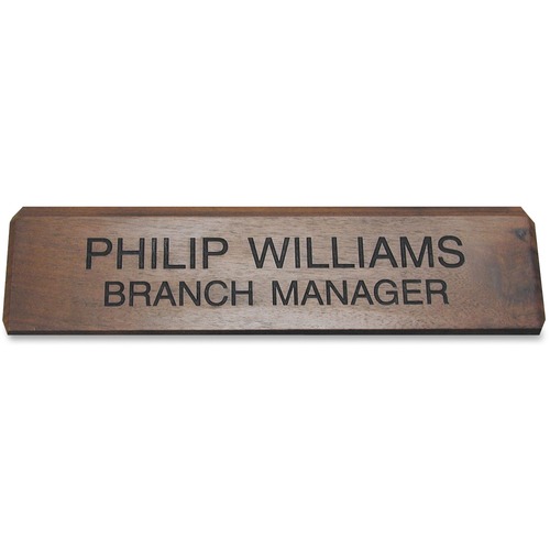 Engraved Desk Sign, 2"x10", Walnut