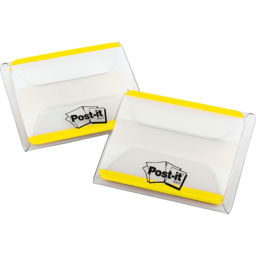 File Tabs, 2 X 1 1/2, Lined, Yellow, 50/pack