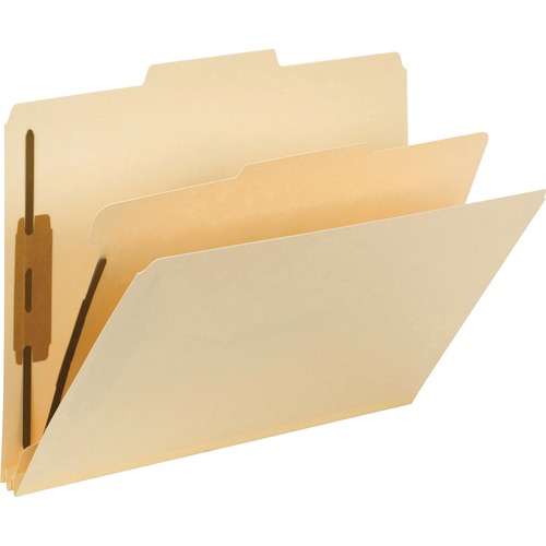 Manila Classification Folders With 2/5 Right Tab, Legal, Four-Section, 10/box