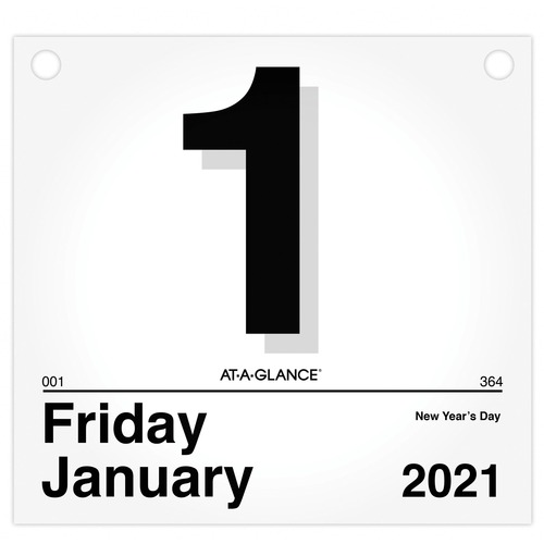 TODAY IS DAILY WALL CALENDAR REFILL, 8 1/2 X 8, WHITE, 2019