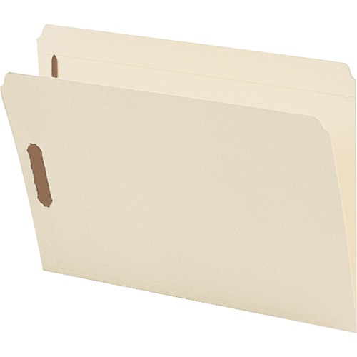 Folders, Two Fasteners, Straight Cut, Top Tab, Legal, Manila, 50/box