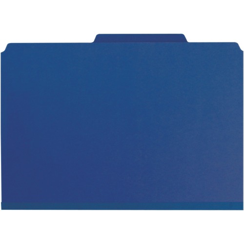 3" Expansion Classification Folder, 2/5 Cut, Legal, 8-Section, Dark Blue, 10/box