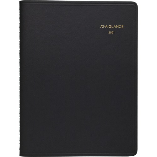 WEEKLY APPOINTMENT BOOK RULED, HOURLY APPTS, 6 7/8 X 8 3/4, BLACK, 2019