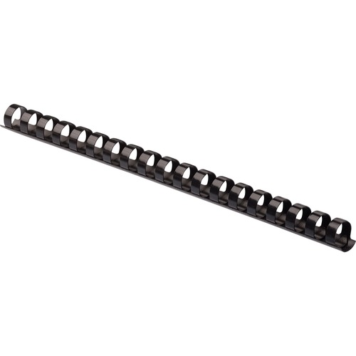 Plastic Comb Bindings, 3/8" Diameter, 55 Sheet Capacity, Black, 100 Combs/pack