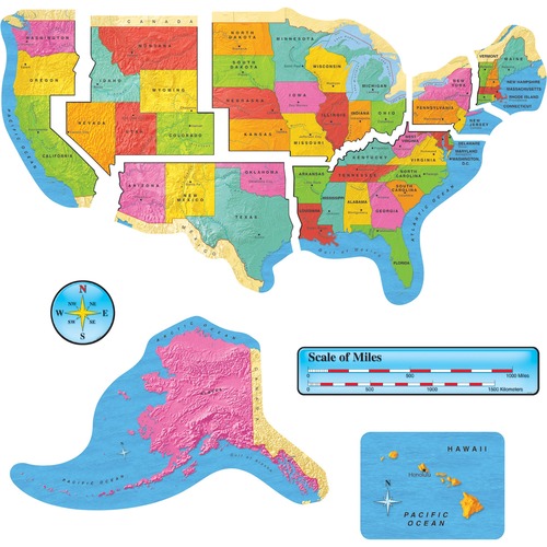 Set, Bulletin Board, United States Map, 9, MI