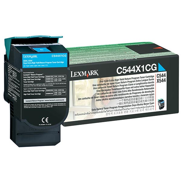 Lexmark C544X4CG Cyan OEM Extra High Yield Toner