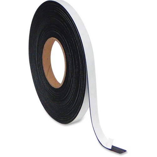 Magnetic Adhesive Tape Roll, Black, 1" X 50 Ft.