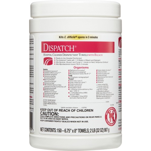 Dispatch Hospital Cleaner Disinfectant Towels with