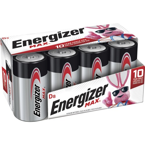 Energizer Alkaline Battery, "D" Size, 96/CT