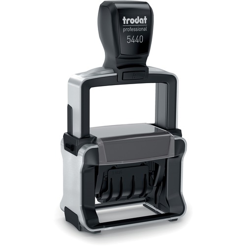 Trodat Professional 5-In-1 Date Stamp, Self-Inking, 1 1/8 X 2, Blue/red