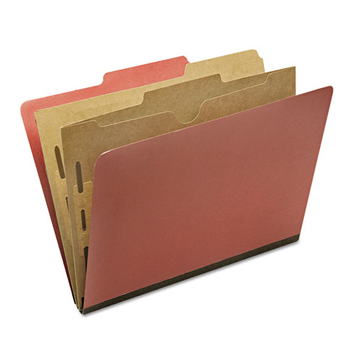 7530016006976, Classification Pocket Folder, 6-Section, Legal, Earth Red,10/box