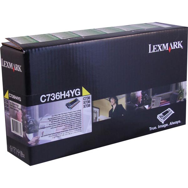 Lexmark C736 X736 X738 High Yield Yellow Return Program Toner Cartridge for US Government (10000 Yield) (TAA Compliant Version of C736H1YG)