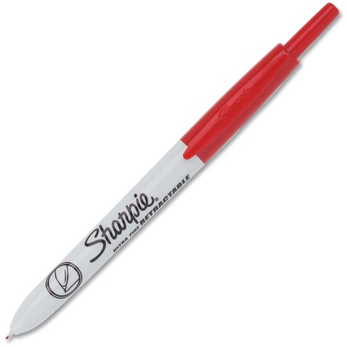 Sharpie Markers, Retractable, Ultra Fine, 12/DZ, Red