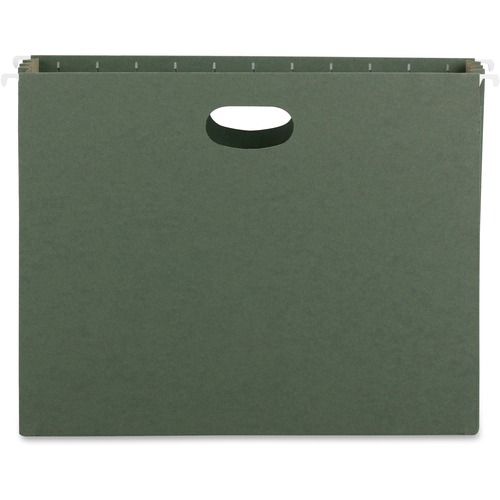 3 1/2" Cap Hanging Pockets W/full-Height Gussetts, Letter, Green, 10/box