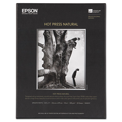 Hot Press Natural Fine Art Paper, 8-1/2 X 11, 25 Sheets