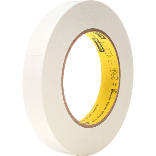 PRINTABLE FLATBACK PAPER TAPE, 3" CORE, 0.75" X 60 YDS, WHITE