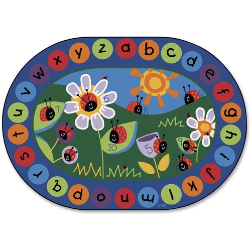 Circletime Mat, Ladybugs, 6'9"x9'5", Multi