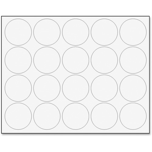 INTERCHANGEABLE MAGNETIC BOARD ACCESSORIES, CIRCLES, WHITE, 3/4", 20/PACK