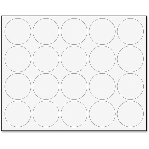 INTERCHANGEABLE MAGNETIC BOARD ACCESSORIES, CIRCLES, WHITE, 3/4", 20/PACK
