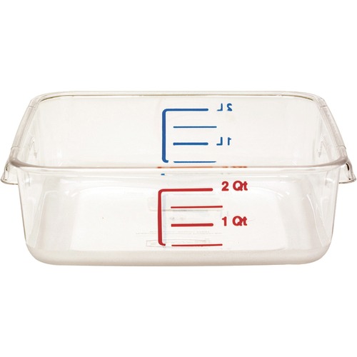 Storage Container, Square, 8-4/5"x2-7/10", 2 Quart, CL