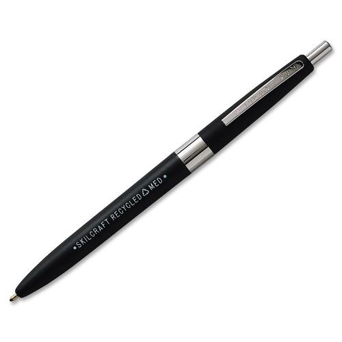 7520013861604, RECYCLED BALLPOINT RETRACTABLE PEN, BLACK INK, MEDIUM, DOZEN