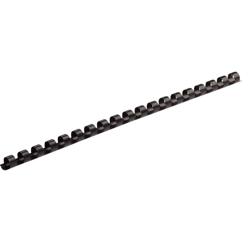 Plastic Comb Bindings, 1/4" Diameter, 20 Sheet Capacity, Black, 100 Combs/pack