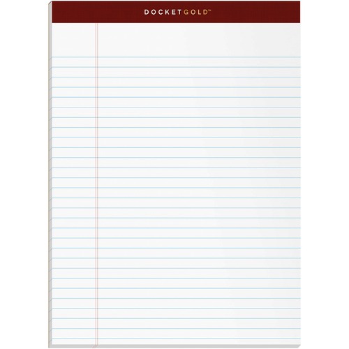 Notepad,Wide Ruled,20lb,50 Sheets,8-1/2"x11-3/4",12/PK,White
