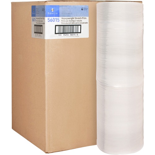 Stretch Wrap Film,Heavyweight,15"x1500' Roll,4/CT,Clear