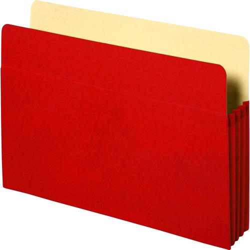 Accordion Pocket,3-1/2" Exp,11-3/4"x9-1/2",Red