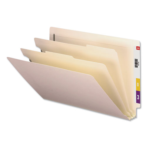 Manila End Tab Folders With Full Cut, Legal, Six-Section, 10/box