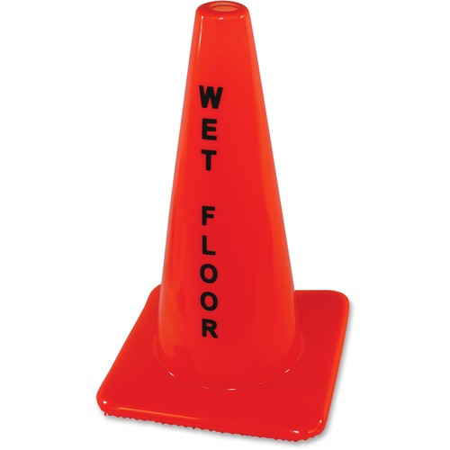 Impact Products  Safety Cone Sign, Wet Floor, 10"Wx18"H, Orange
