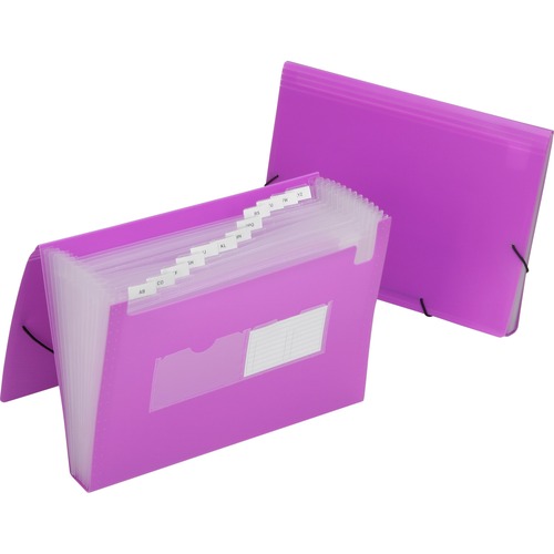 7530016597147 EXPANDING FILE FOLDERS AND STORAGE BOXES, 1.25" EXPANSION, 12 SECTIONS, LETTER SIZE, PURPLE, 12/CARTON