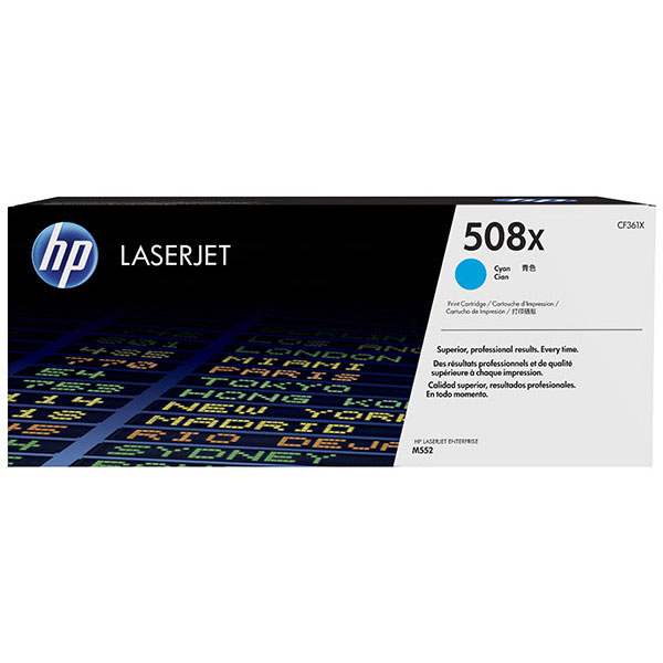 Hewlett-Packard  Toner Cartridge, HP 508X, 9,500 Page Yield, Cyan