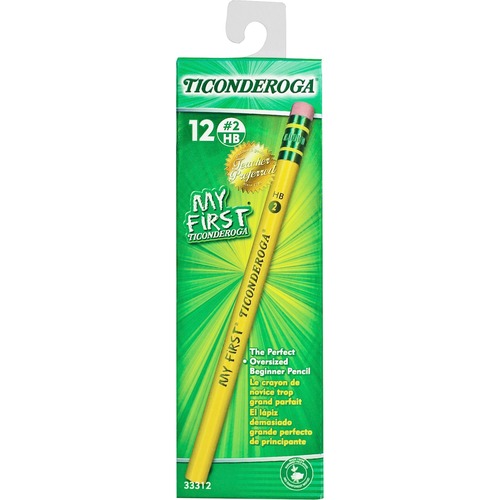 My First Ticonderoga Woodcase Pencil, Hb #2, Yellow, 1 Dozen