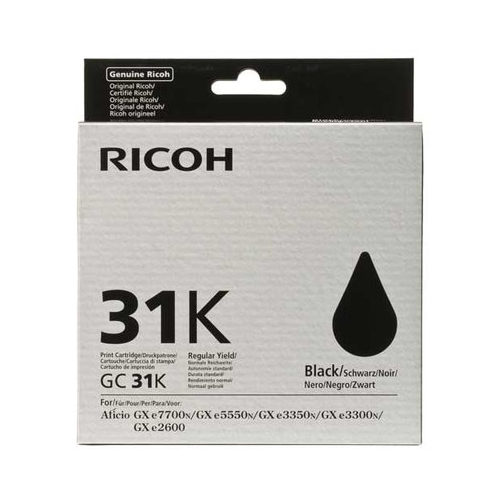 Ricoh Gelsprinter GX e3300N e3350N e5550N e7700N Black Ink Cartridge (1920 Yield)