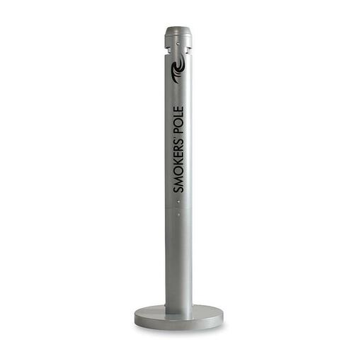 SMOKER'S POLE, ROUND, STEEL, 0.9 GAL, SILVER