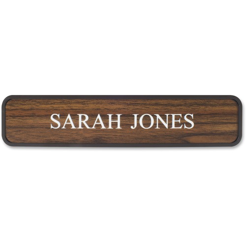 Designer Wall/Door Sign, 2"x10", Brown Frame