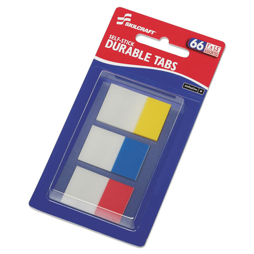 7510016614493, SELF-STICK TABS/PAGE MARKERS, 1", BRIGHT, ASST, 66/PACK