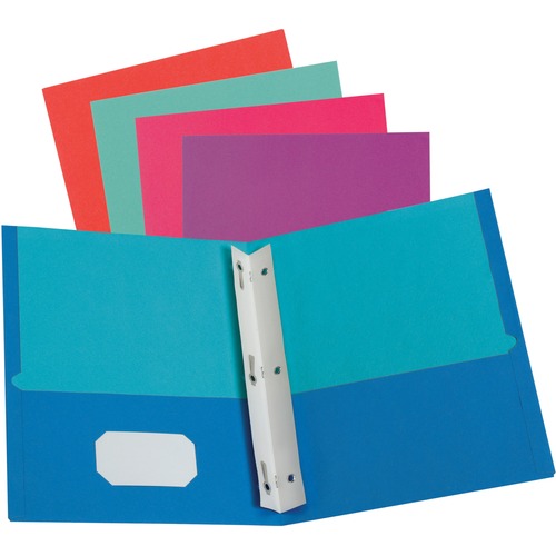 Folder, Twin-Pocket, Fastener,1/10"x11-3/4"x9-2/5",50/BX,AST