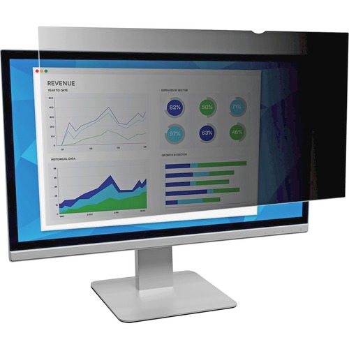 FRAMELESS BLACKOUT PRIVACY FILTER FOR 24" WIDESCREEN MONITOR, 16:10 ASPECT RATIO
