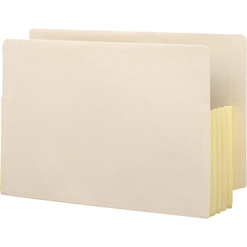 3 1/2" Exp Straight Tab File Pockets W/tyvek, Legal, Manila, 10/bx