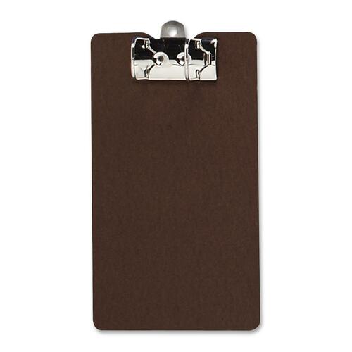 RECYCLED HARDBOARD ARCHBOARD CLIPBOARD, 2" CLIP CAP, 8 1/2 X 14 SHEETS, BROWN