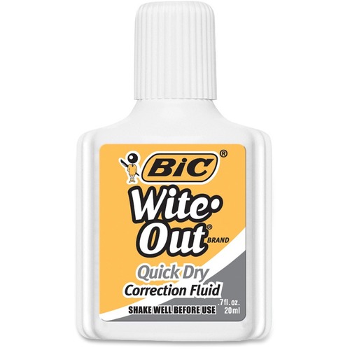 Wite-Out Quick Dry Correction Fluid, 20 Ml Bottle, White, 1/dozen