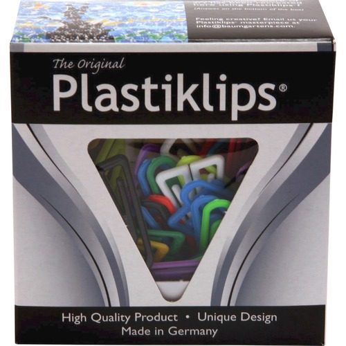 Plastiklips Paper Clips, Large, Assorted Colors, 200/box